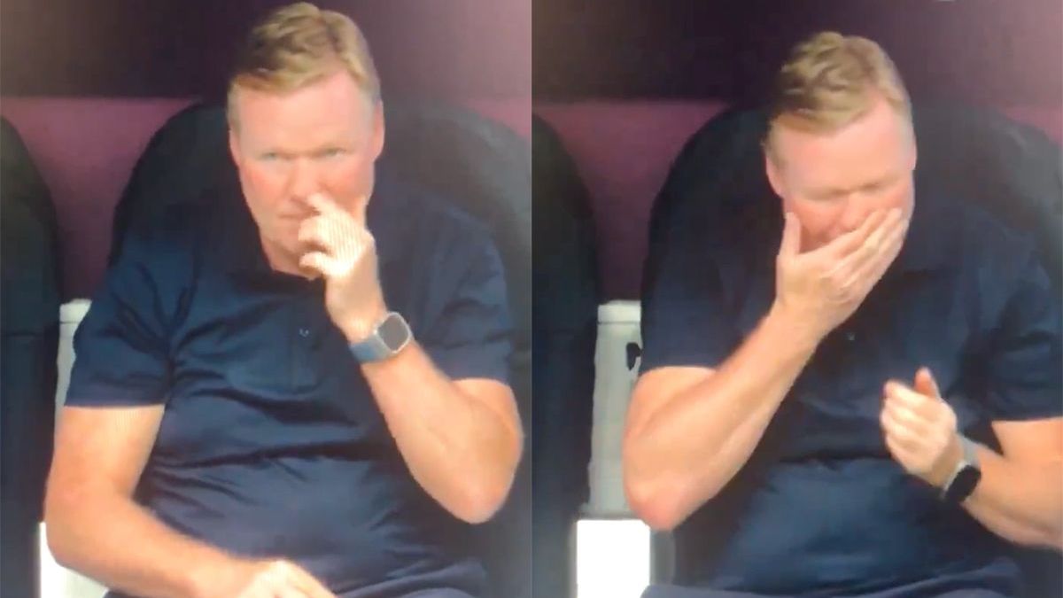 Neuspeuterende Ronald Koeman gaat viraal met pijnlijk Joachim Löw momentje