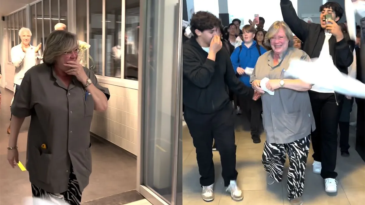 thumb vk nina van het magazijn gaat met pensioen en iedereen is er om haar uit te zwaaien