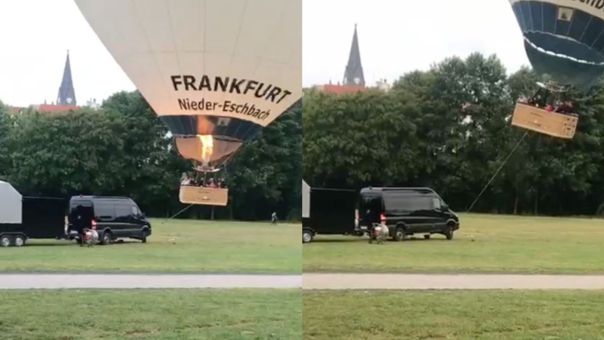 Bus ging bijna mee tijdens valse start van de luchtballonvaart