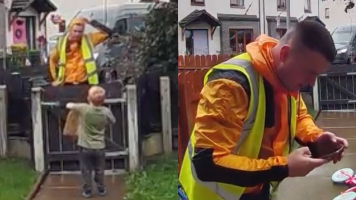 Pienter 6-jarig jochie en pakketbezorger redden zijn onwel geworden moeder