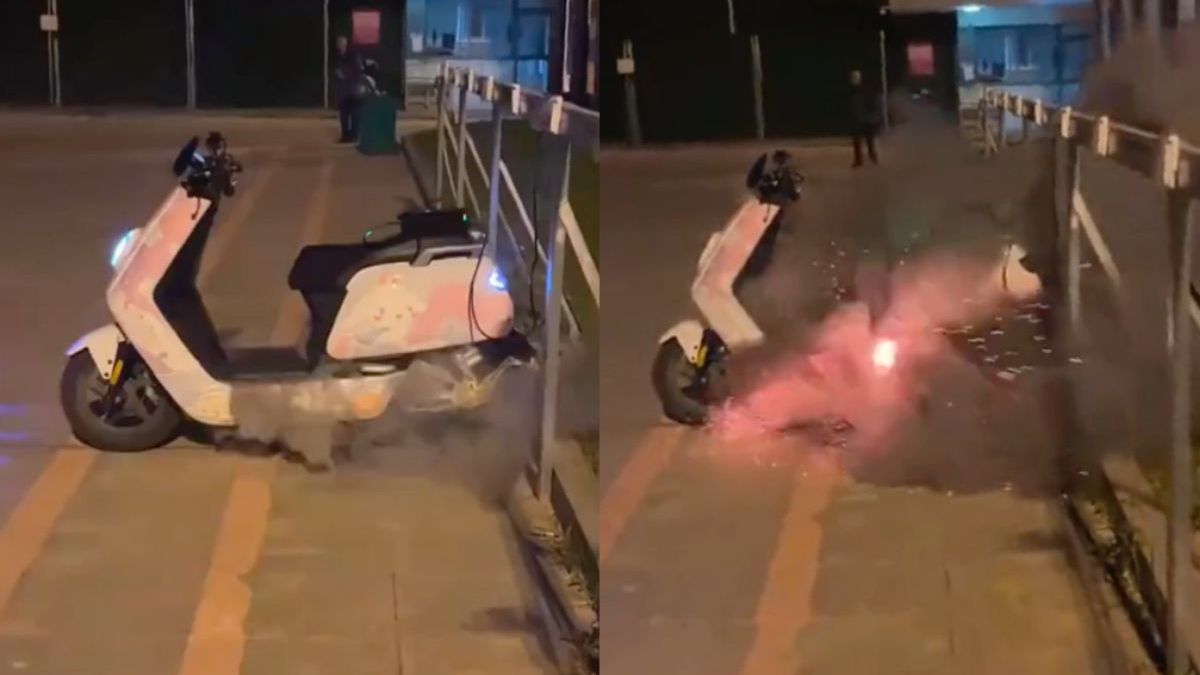Elektrische scooter gaat in vlammen op na probleem met batterij