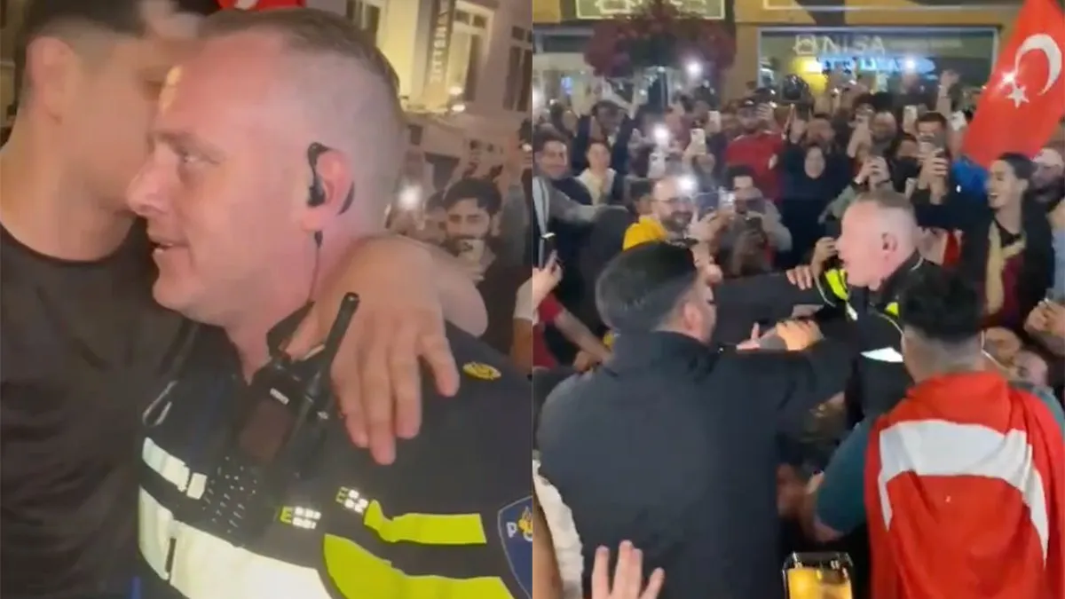 thumb vk agent viert feest met turkse voetbalfans op straat in eindhoven