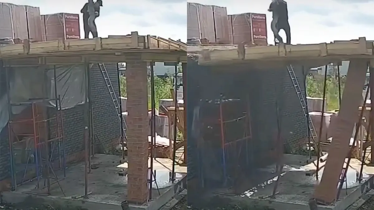 thumb vk bouwvakker kan zich net in veiligheid brengen als constructie instort