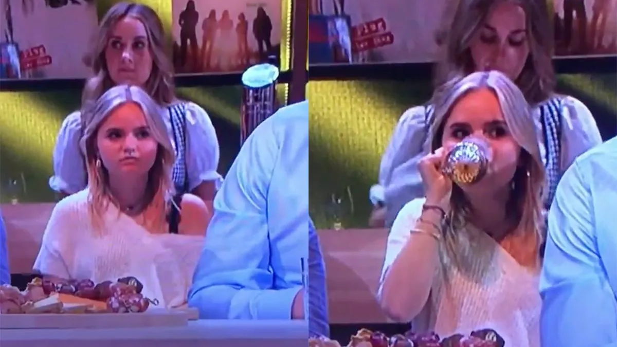 thumb vk dame in publiek van vandaag inside oranje heeft een verschrikkelijke dorst