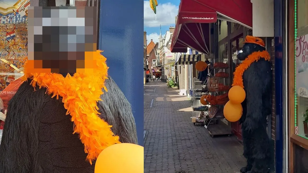 thumb vk feestwinkel in hoorn verwijdert memphis depay zweetband bij oranje versierde aap na ophef