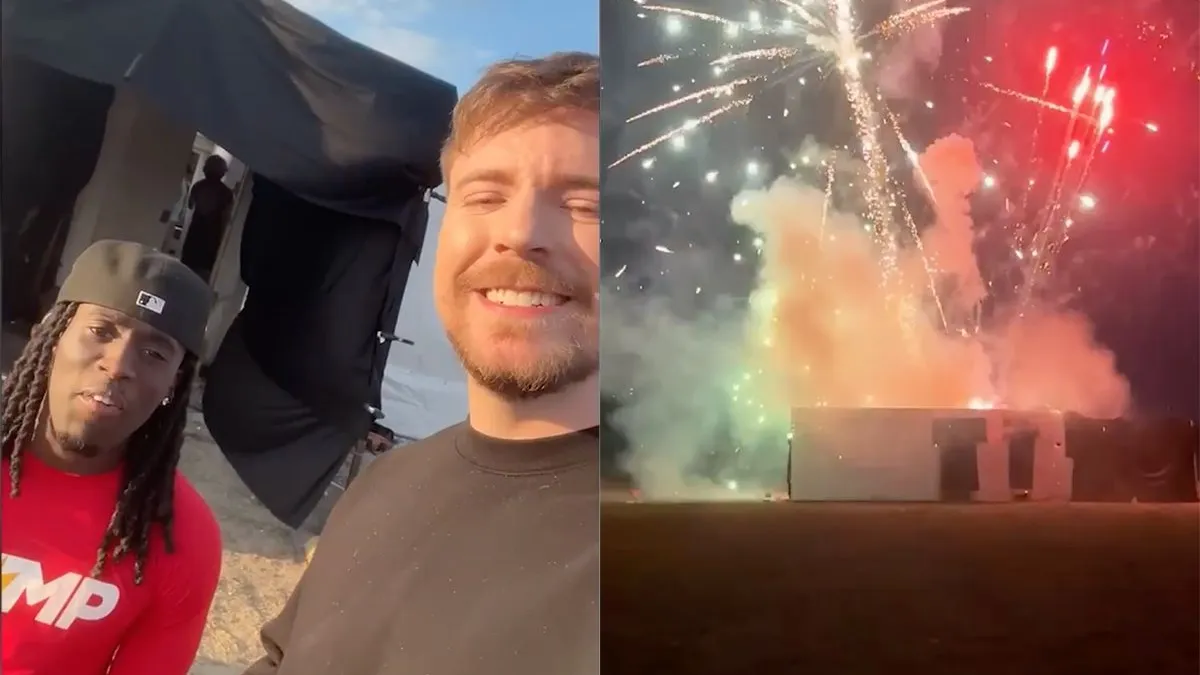 thumb vk kai cenat en mrbeast hebben replica van huis gebouwd om met vuurwerk de lucht in te laten gaan