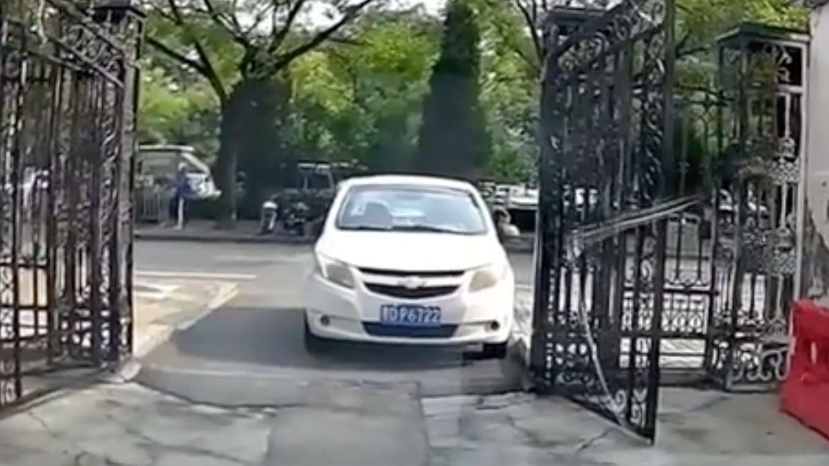 Asociale parkeerder een lesje leren ergens in China