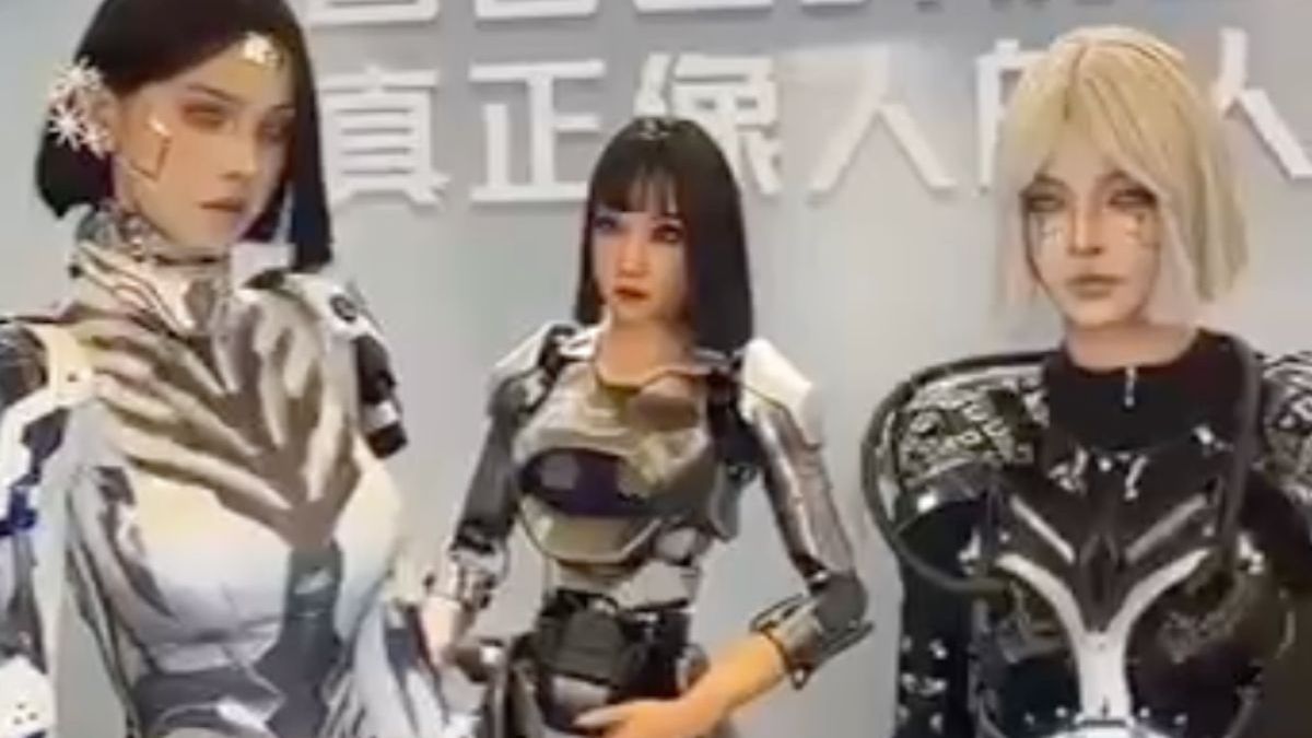 “Lekkere wijven” kijken tijdens World Robotics Conference in Beijing