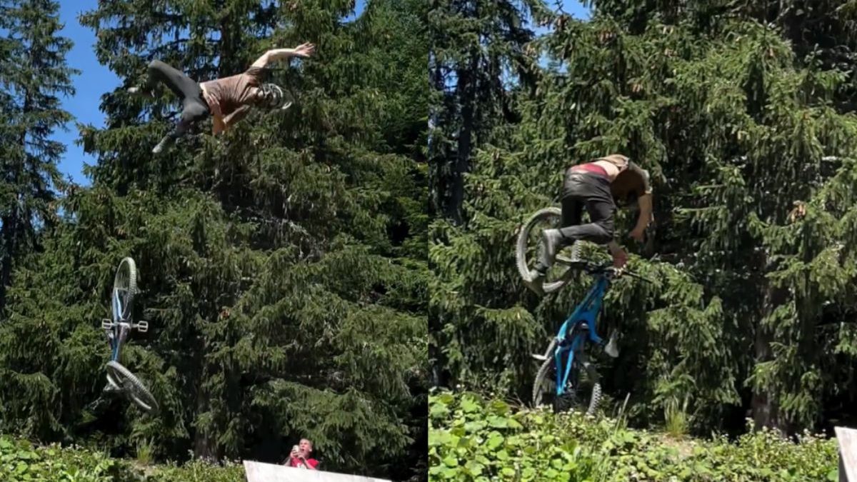 MTB'er Ash was die dag toch wel blij dat hij een helm op had