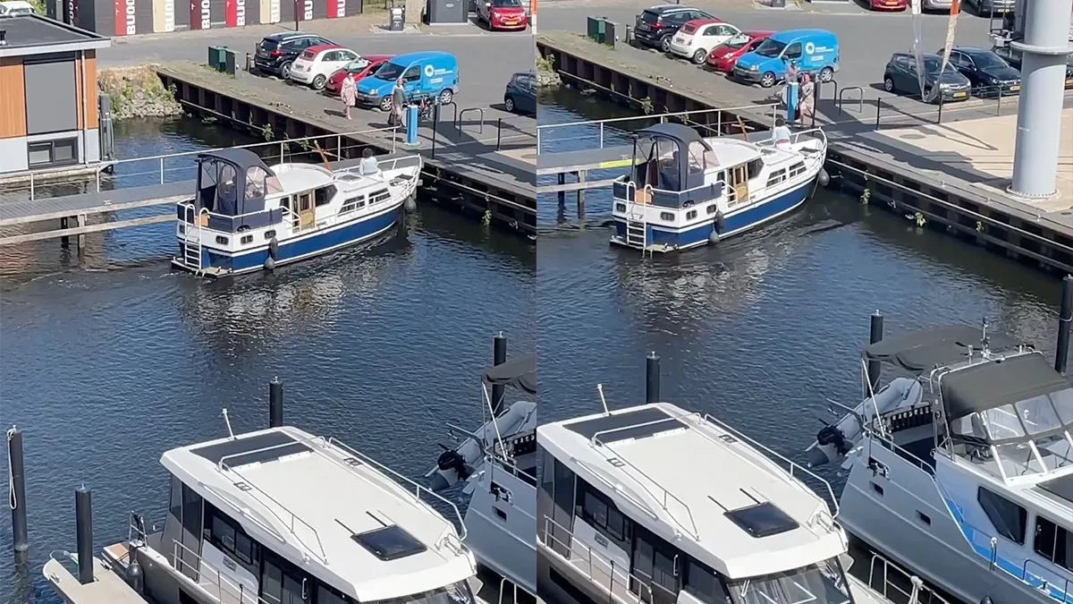thumb vk kapitein vindt remmen niets en gebruikt kade om te stoppen