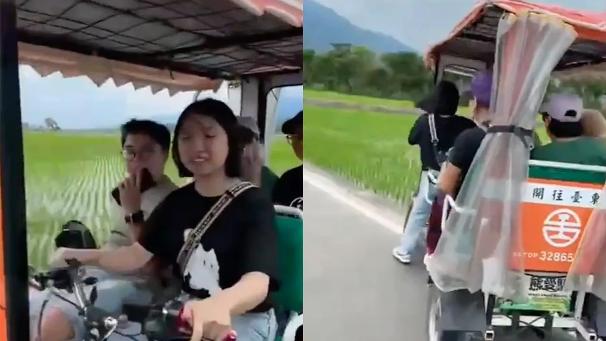 thumb vk vrouw achter het stuur ineens een rijstveld als muur