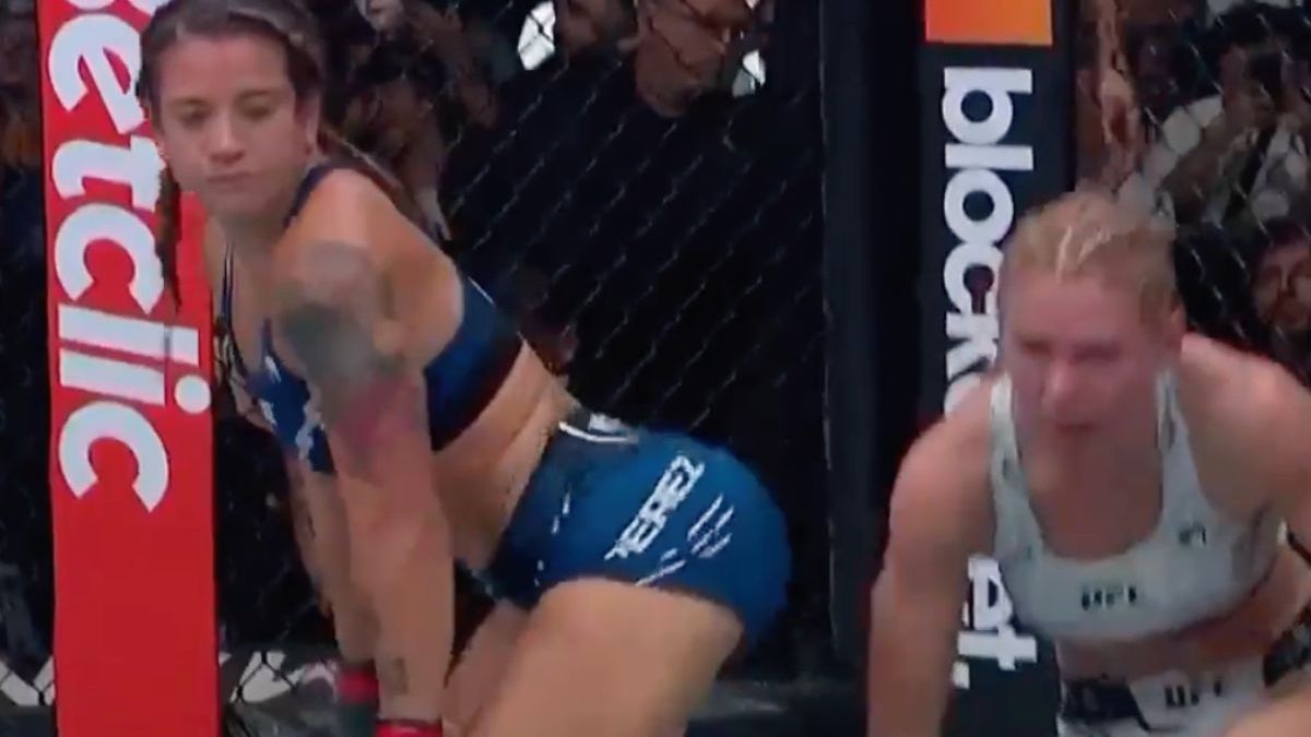 Twerken richting haar tegenstander moet kunnen volgens winnende UFC vechtster Ailin Perez