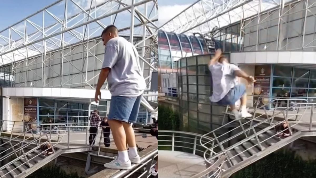 Spaans parkour-baasje sloopt leuning bij Amsterdam Sloterdijk