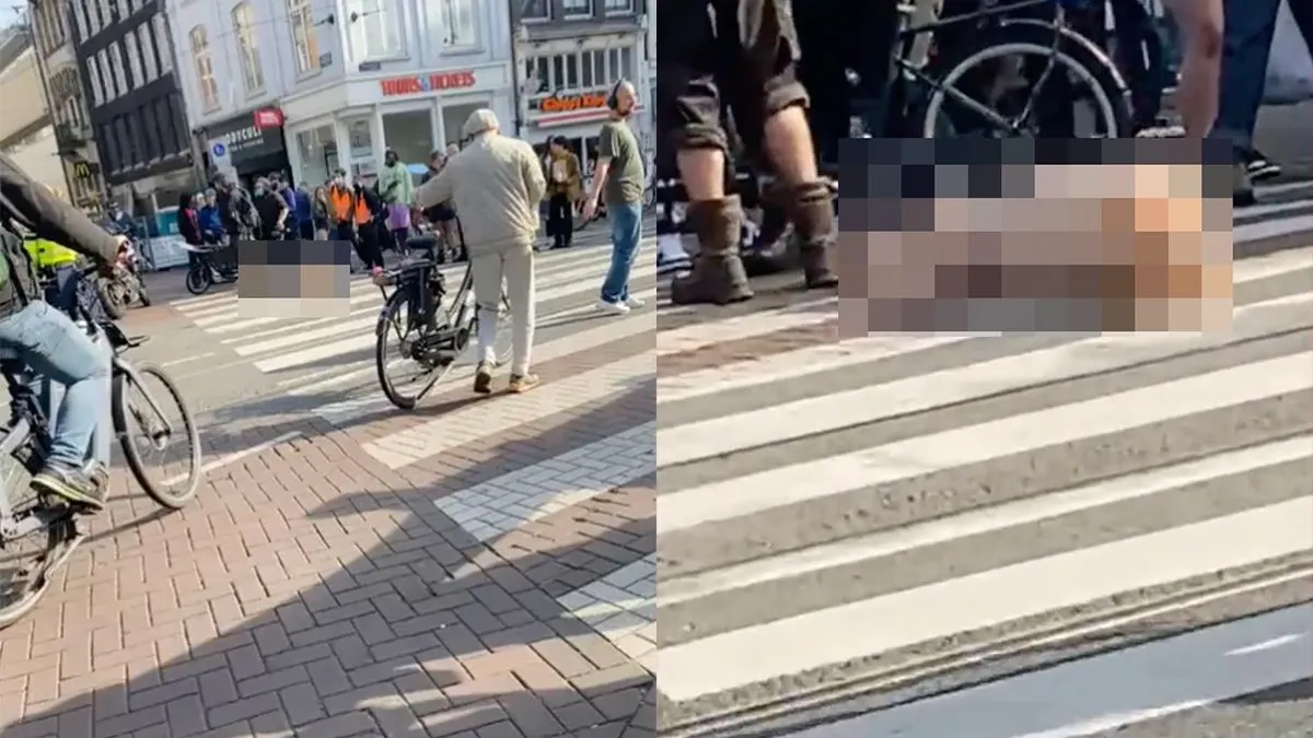 thumb vk doe eens gek naakte vrouw wikkelt zich in prikkeldraad om aandacht te vragen voor vluchtelingen