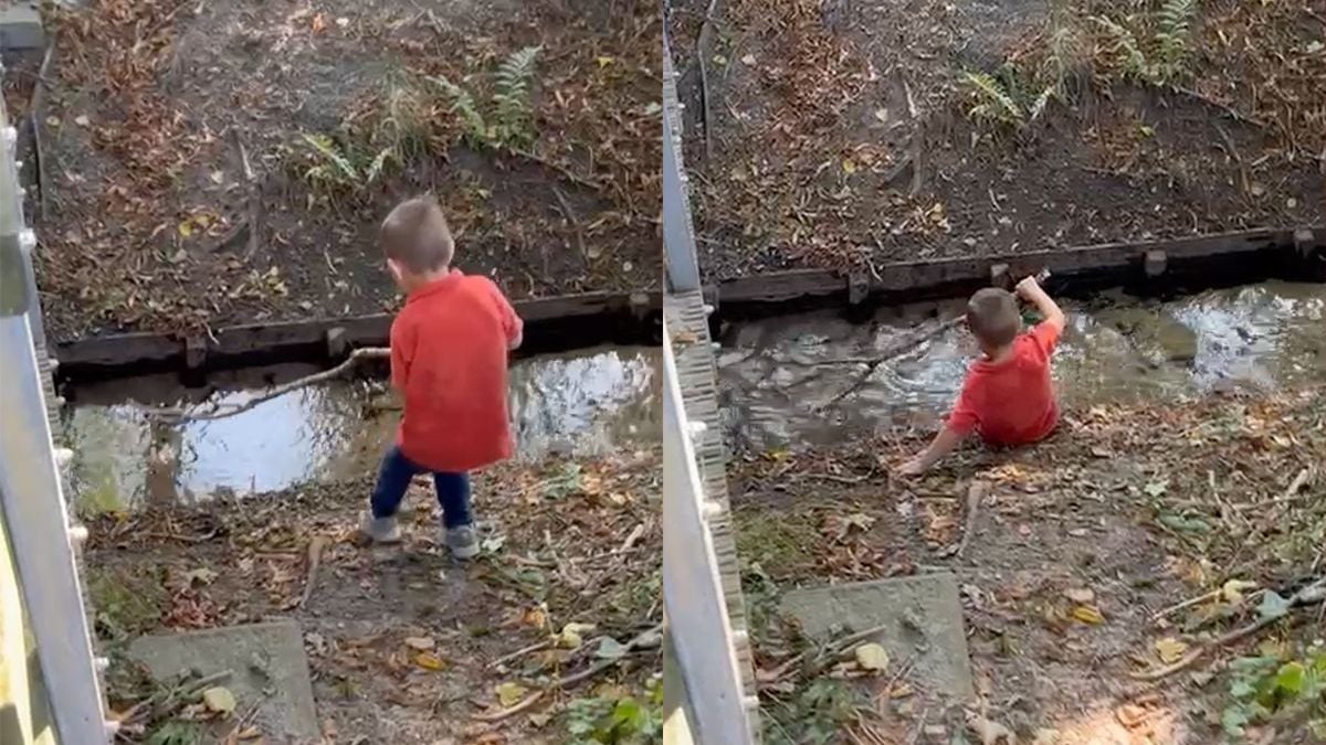 Kereltje wordt nat buiten zijn schuld om, dus mama krijgt een preek