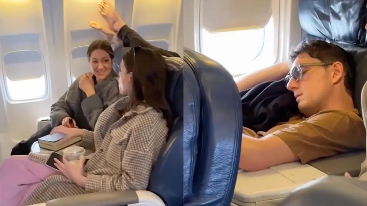 thumb vk portie karma voor nogal brutale passagier in first class vliegtuig