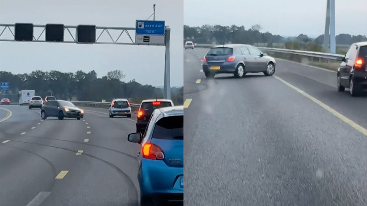 Zo ziet een eenzijdig ongeval er op de snelweg dus uit