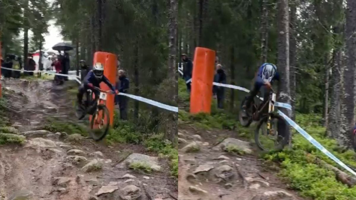 Boom maakt geen plaats voor MTB'er Aleksander Halvorsen