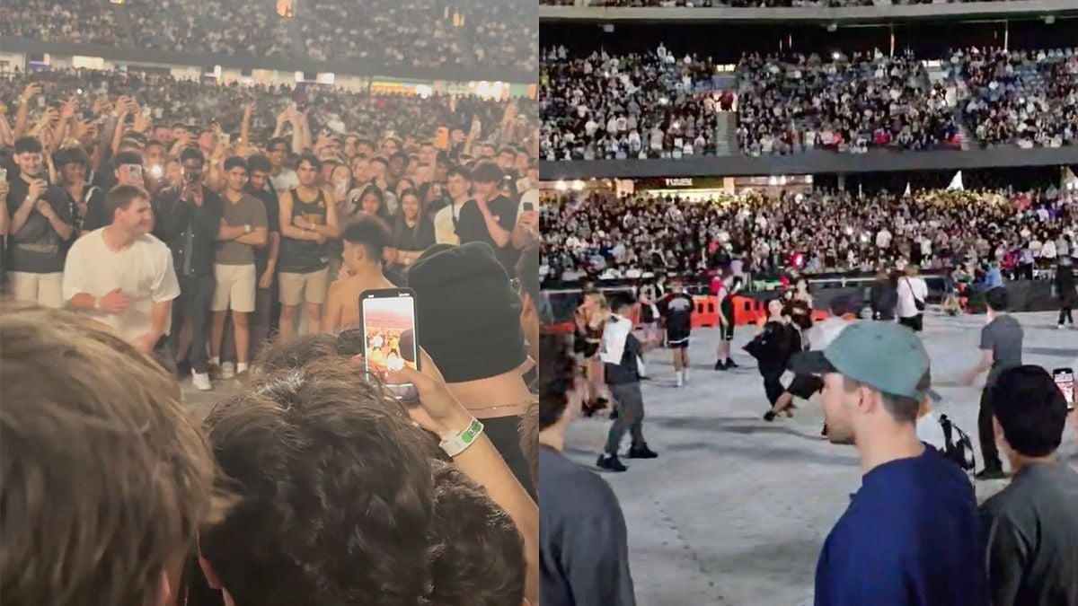 Beveiligers gaan er hard in tijdens concert van Travis Scott in Melbourne