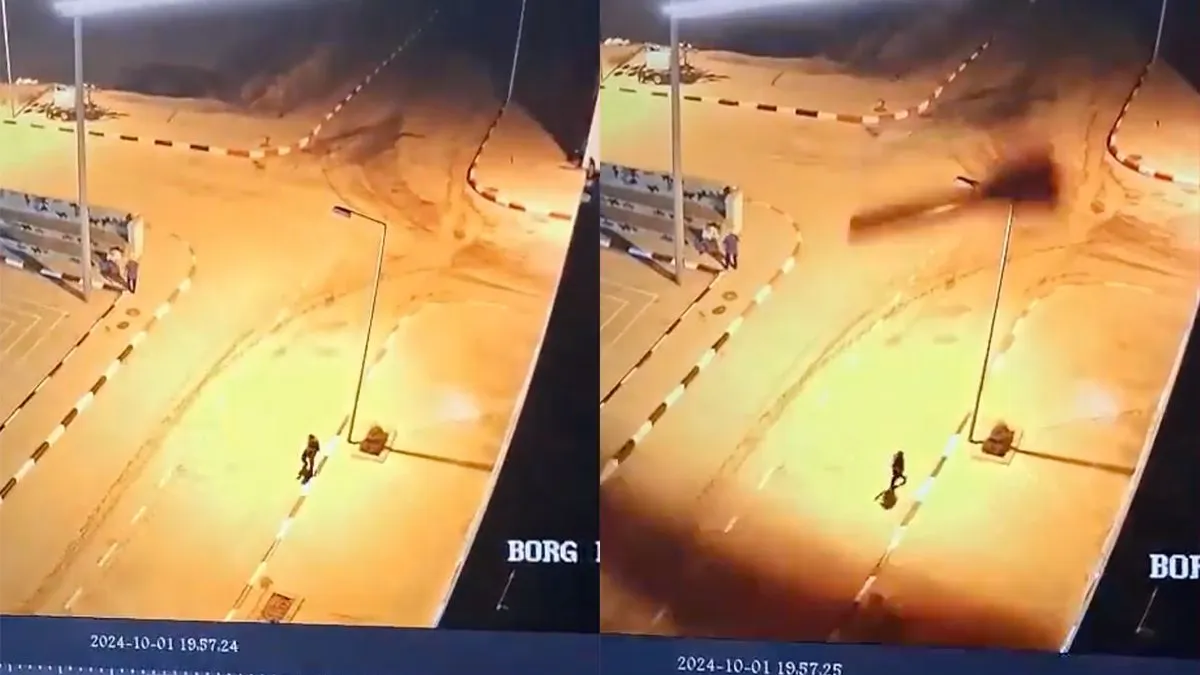 thumb vk bewakingsvideo legt vast hoe palestijnse man geraakt wordt door raketscherven