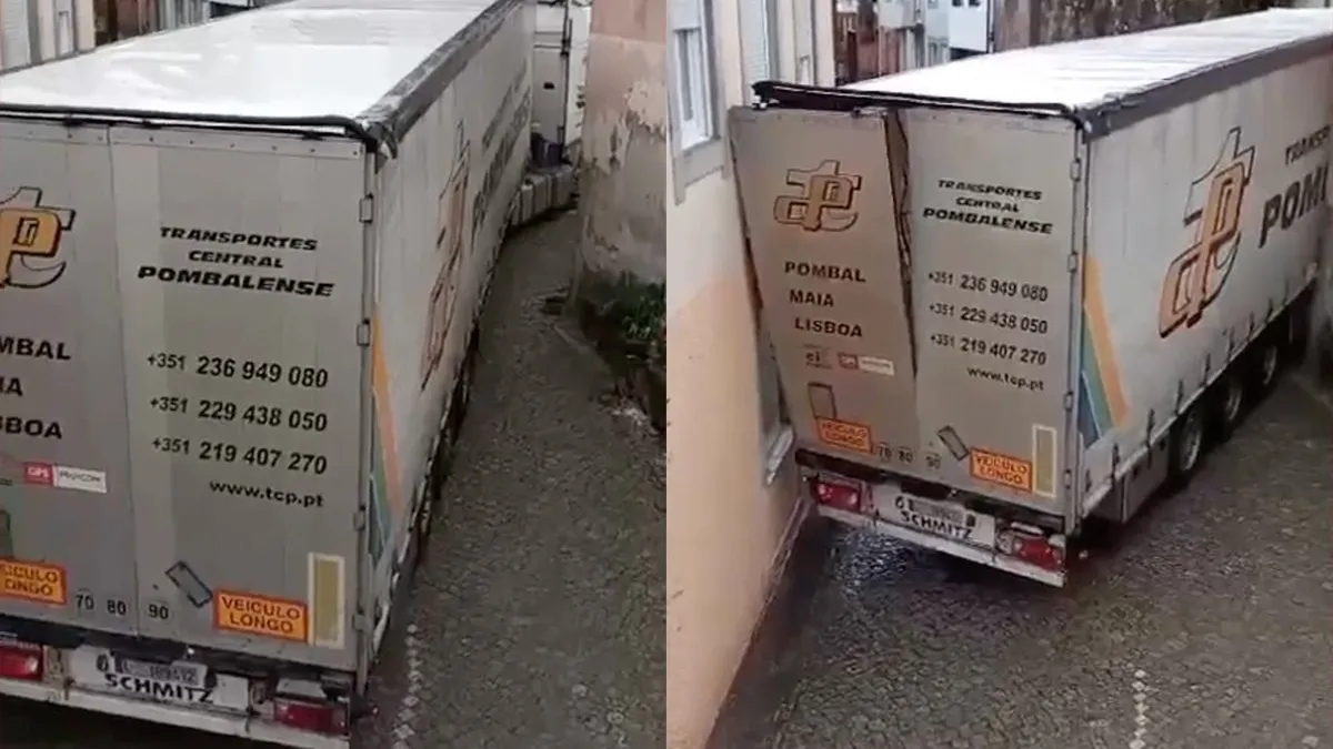 thumb vk chauffeur in portugal kent een binnendoorweg en nu is zijn vrachtwagen kapot