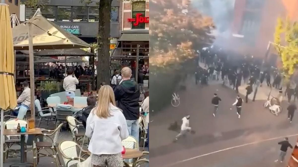 Fans van FC Twente en de Turkse club Fenerbahçe slopen Enschede