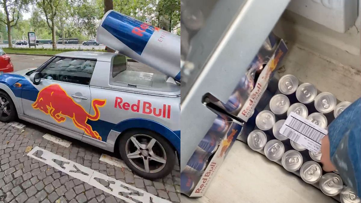 Nieuwe trend: Gratis Red Bull blikjes pakken uit Red Bull Mini