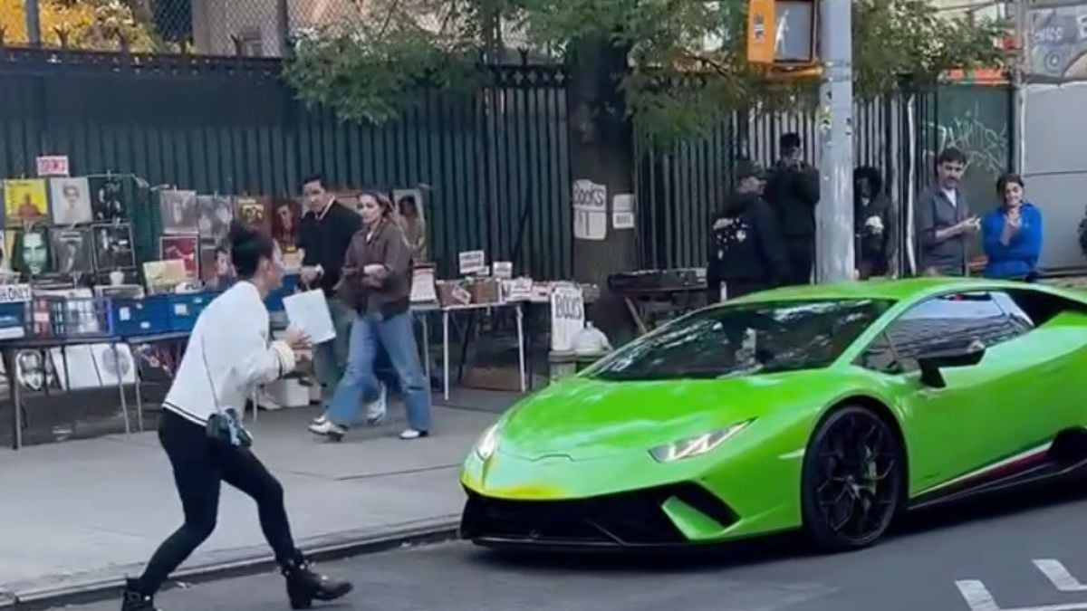 Gratis koffie voor Lamborghini Huracán, ondanks dat dame geen liefhebster van de supercar is