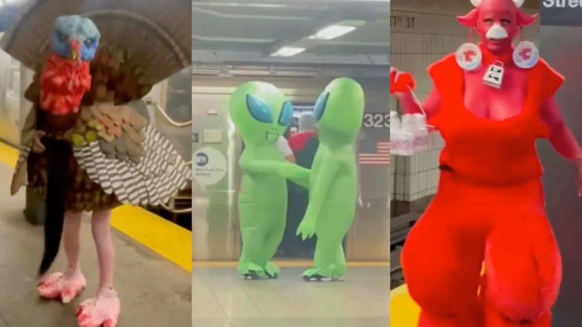 Halloween-compilatie 2024: Uitgedoste New Yorkers pakken ook gewoon de metro