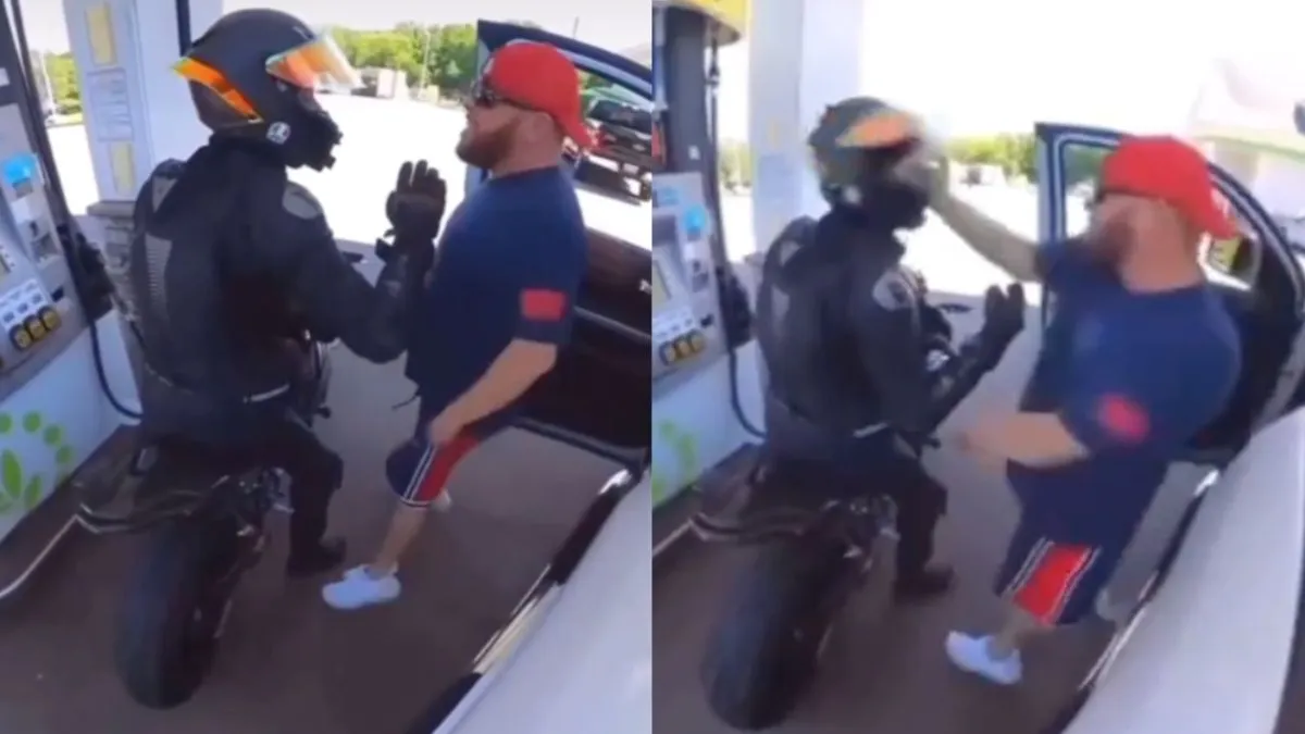 thumb slap biker