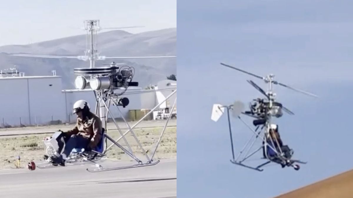 Opa wilde een rondje vliegen in zijn zelfgebouwde gyrocopter: bijna succesvol