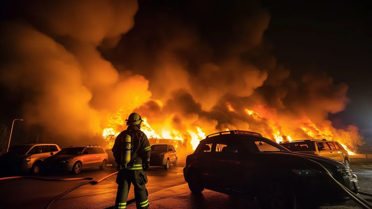 thumb vk 40 a 50 autos gaan in de hens op op parkeerterrein nabij schiphol