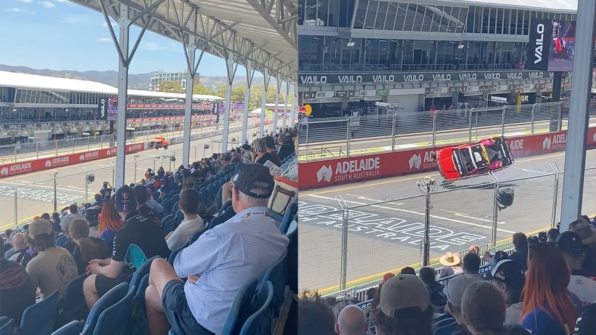 thumb vk een auto moet rollen en dat doet ie ook op de adelaide 500