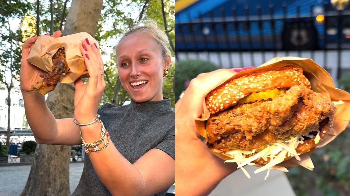 Eet smakelijk: In New York eten ze kipsandwich met grote kippenklauw