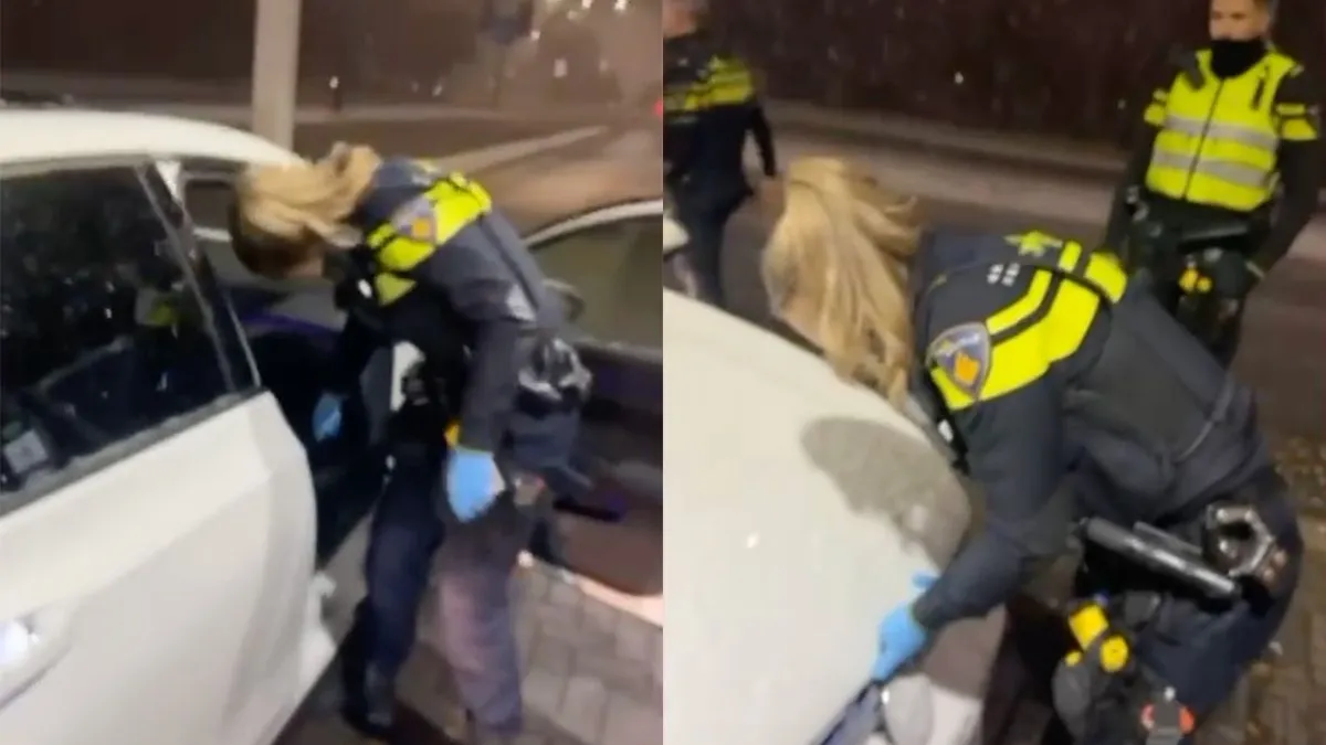 thumb vk politie in eindhoven doet gewoon even een apk keuring bij een auto