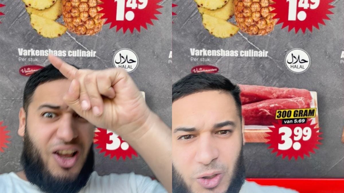 Supermarkt Dirk van den Broek maakt een foutje? Halal varkenshaas in de aanbieding