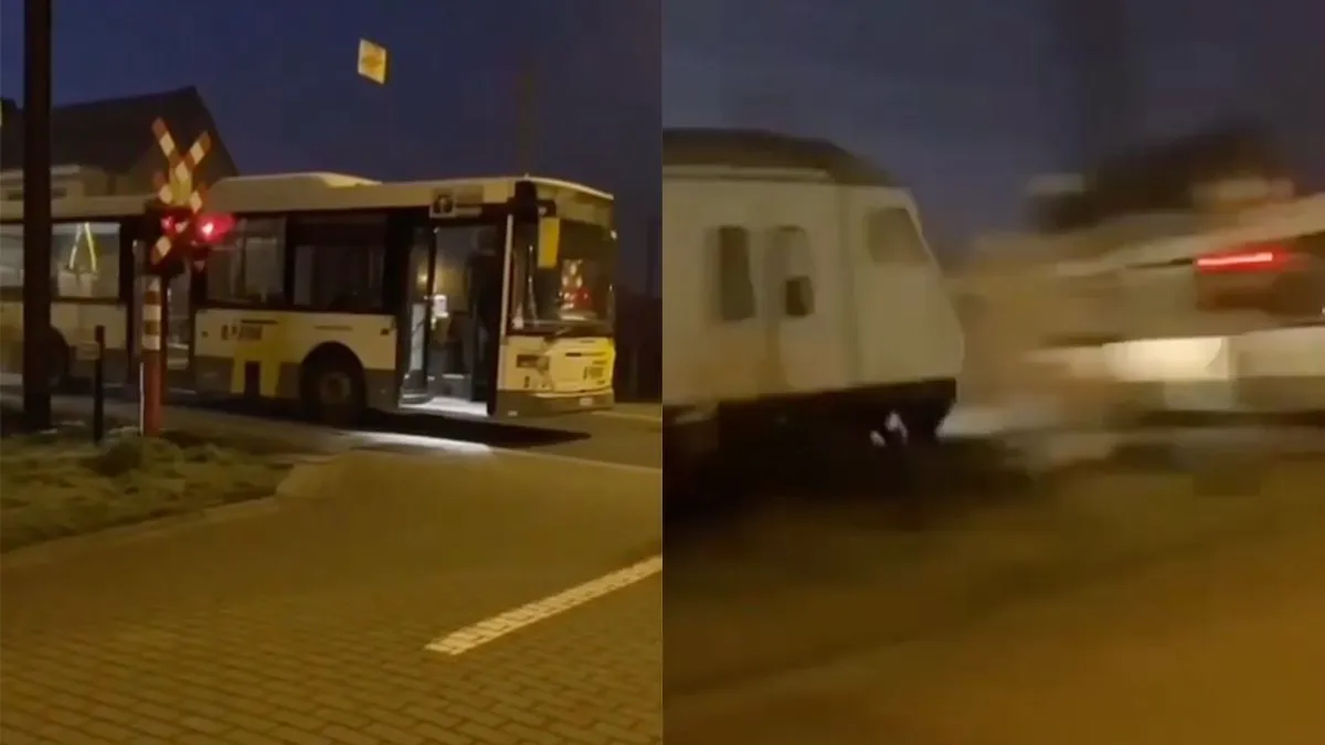 thumb vk trein ramt bus in belgisch dorpje veldegem chauffeur kan passagiers op tijd uit bus halen