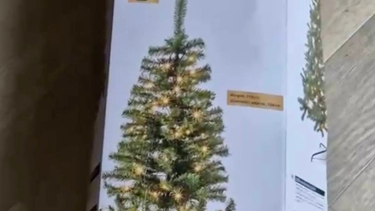 Kerstboom van Lidl valt toch een beetje tegen