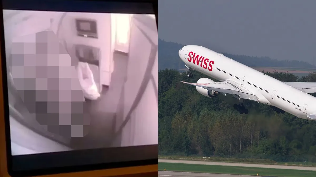 thumb vk amoureus koppel in keuken van vliegtuig gefilmd door bewakingscamera beelden verspreid door personeel