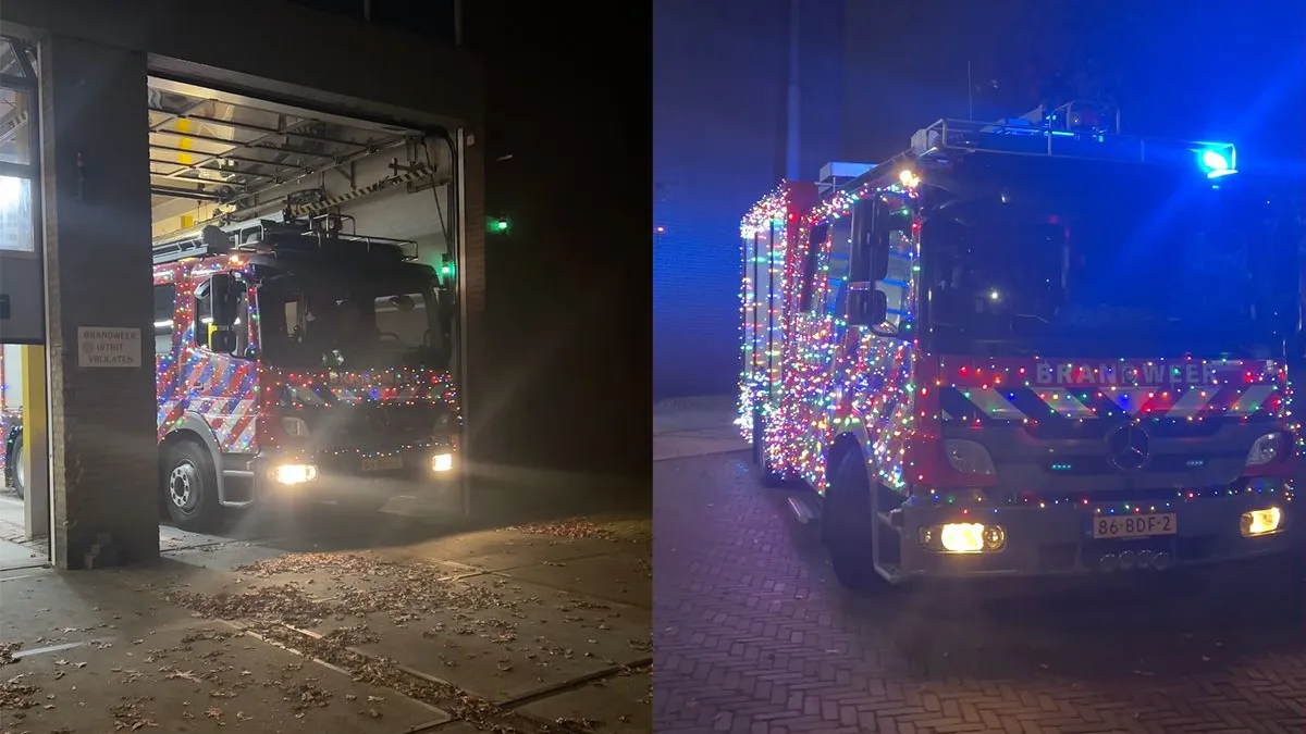 thumb vk auto met kerstlampjes mag niet ondertussen bij de brandweer