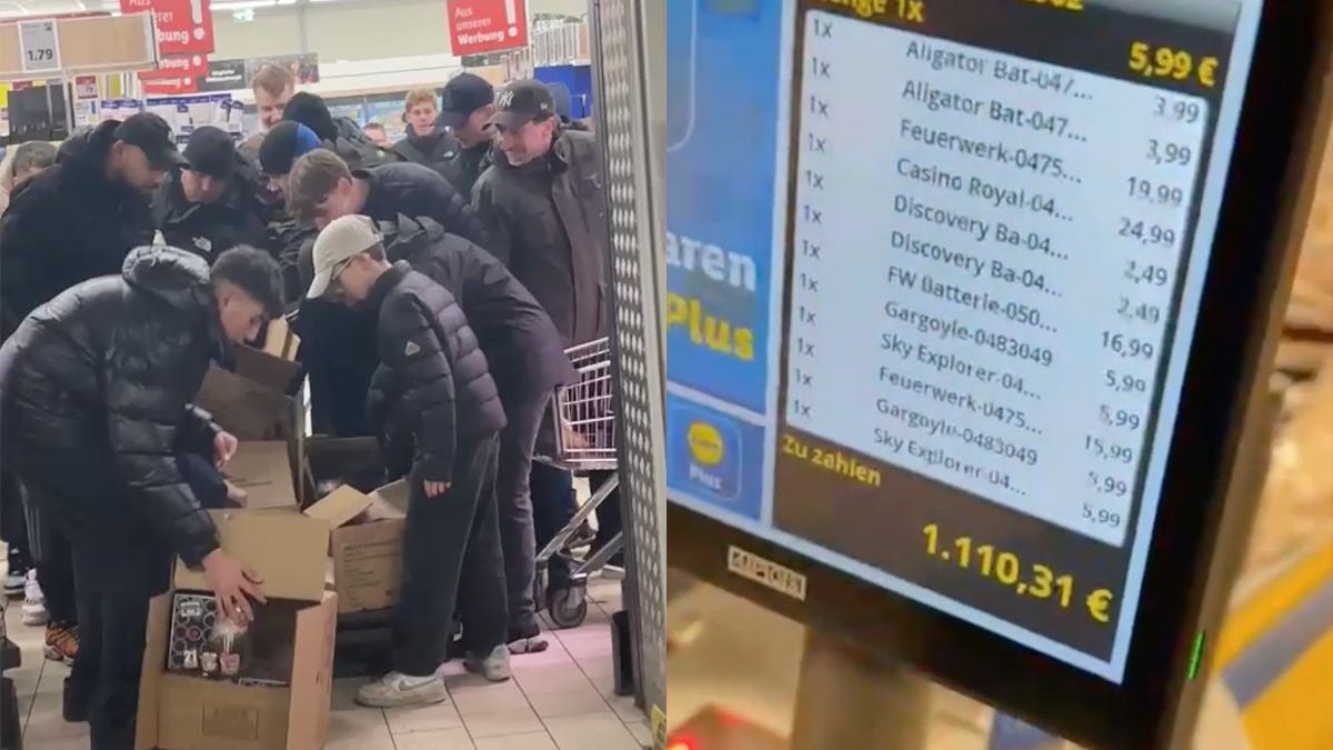 Chaos vandaag bij supermarkten in Duitsland, allemaal door Nederlanders die vuurwerk kopen