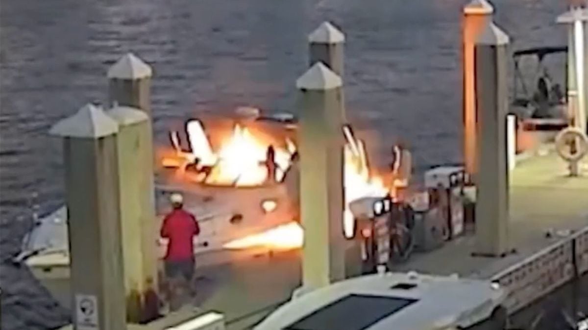 Fatale explosie van boot in Fort Lauderdale vastgelegd op camera