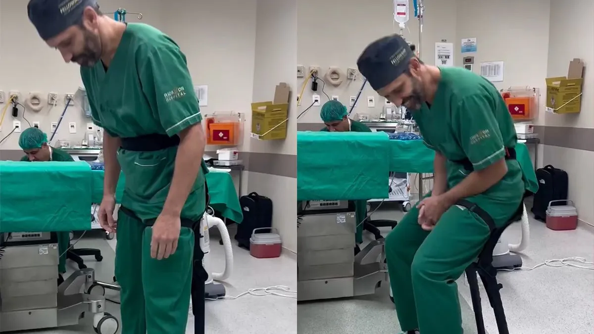 thumb vk handige uitvinding braziliaanse dokter heeft draagbare stoel in operatiekamer