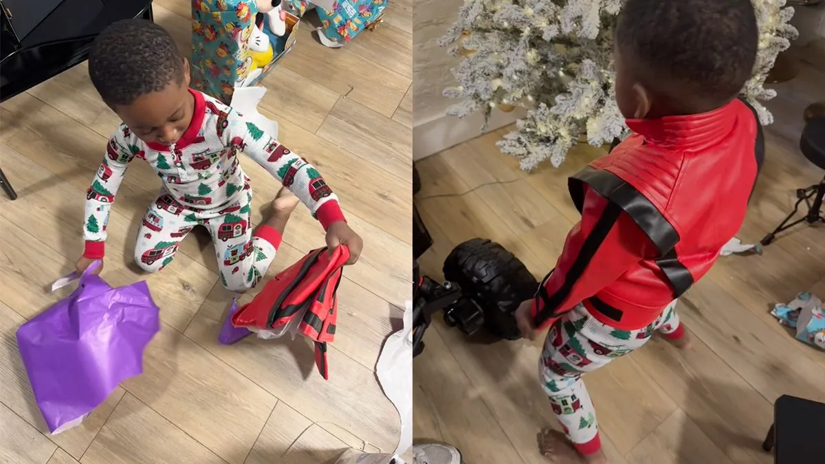 thumb vk kind krijgt michael jackson thriller jasje als kerstcadeau en ineens is daar the king of pop