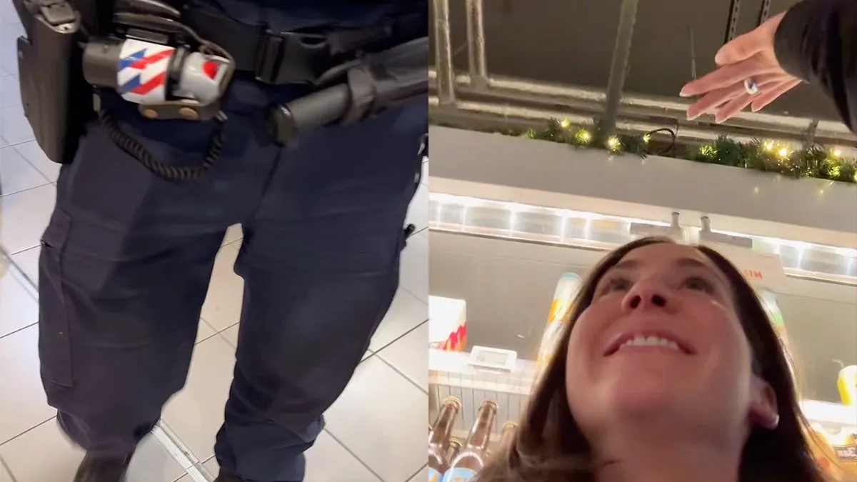 thumb vk meisje probeert marechaussee te versieren in de supermarkt