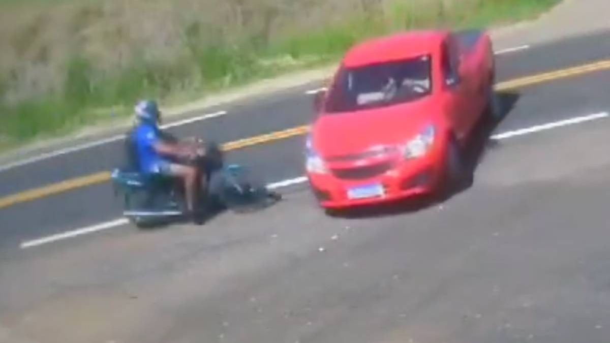 Motorrijder vangen op Braziliaanse wijze