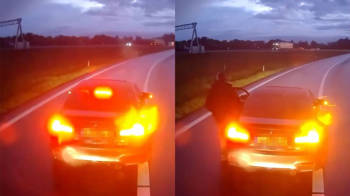 BMW-rijder doet remmentest en stapt uit om gezellig praatje te maken