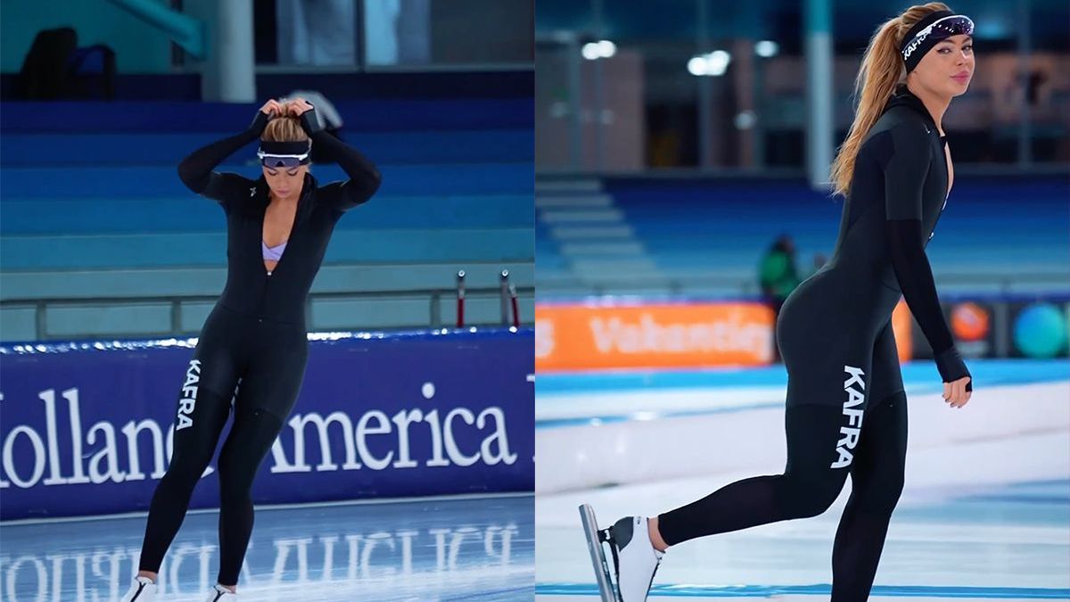 Jutta Leerdam laat zien waarom we graag naar schaatsen kijken