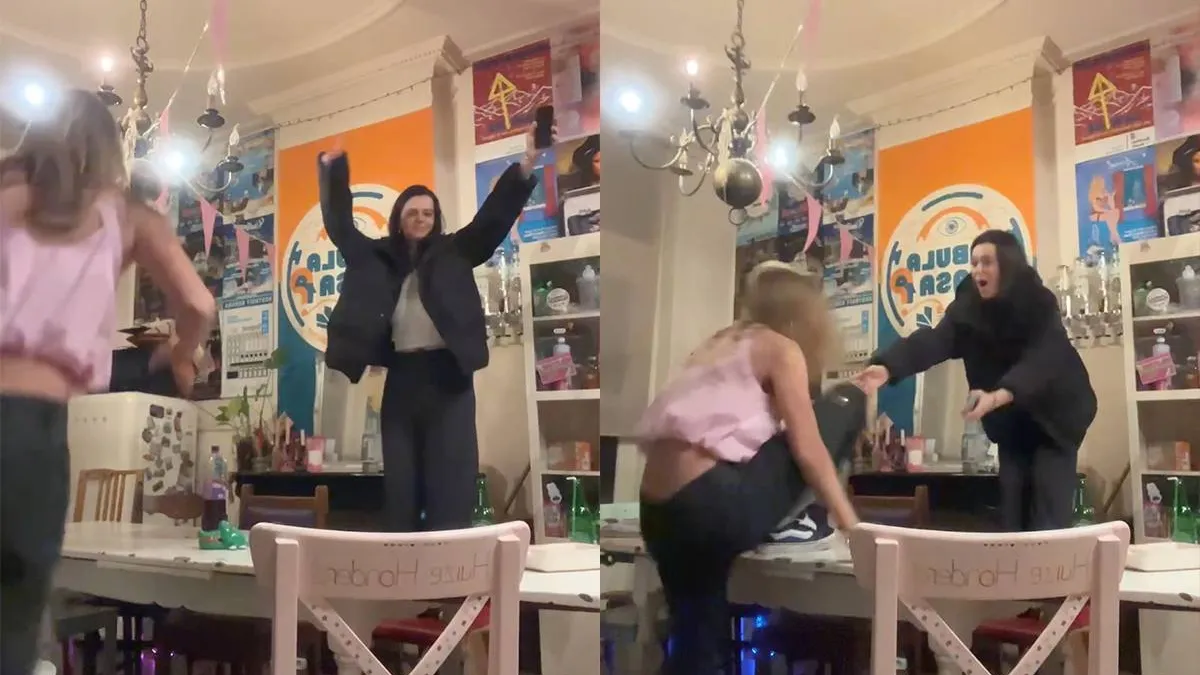 thumb vk leedvermaak op tafel dansen gaat fout