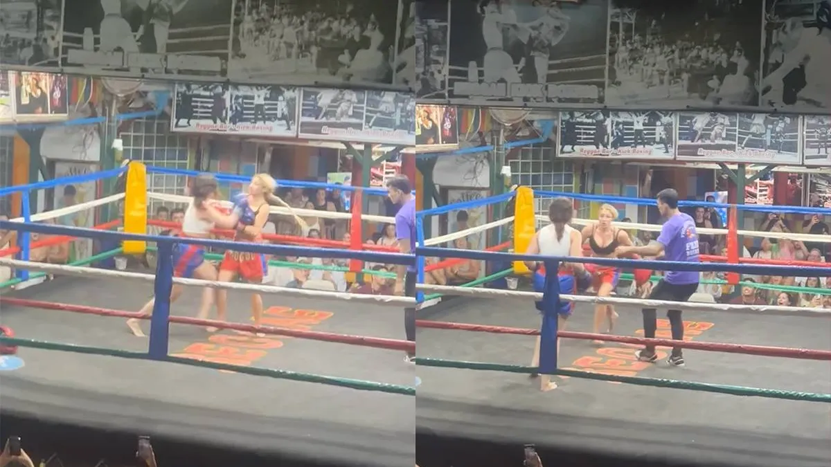 thumb vk lekker professionele bokswedstrijd eindigt in ordinaire catfight